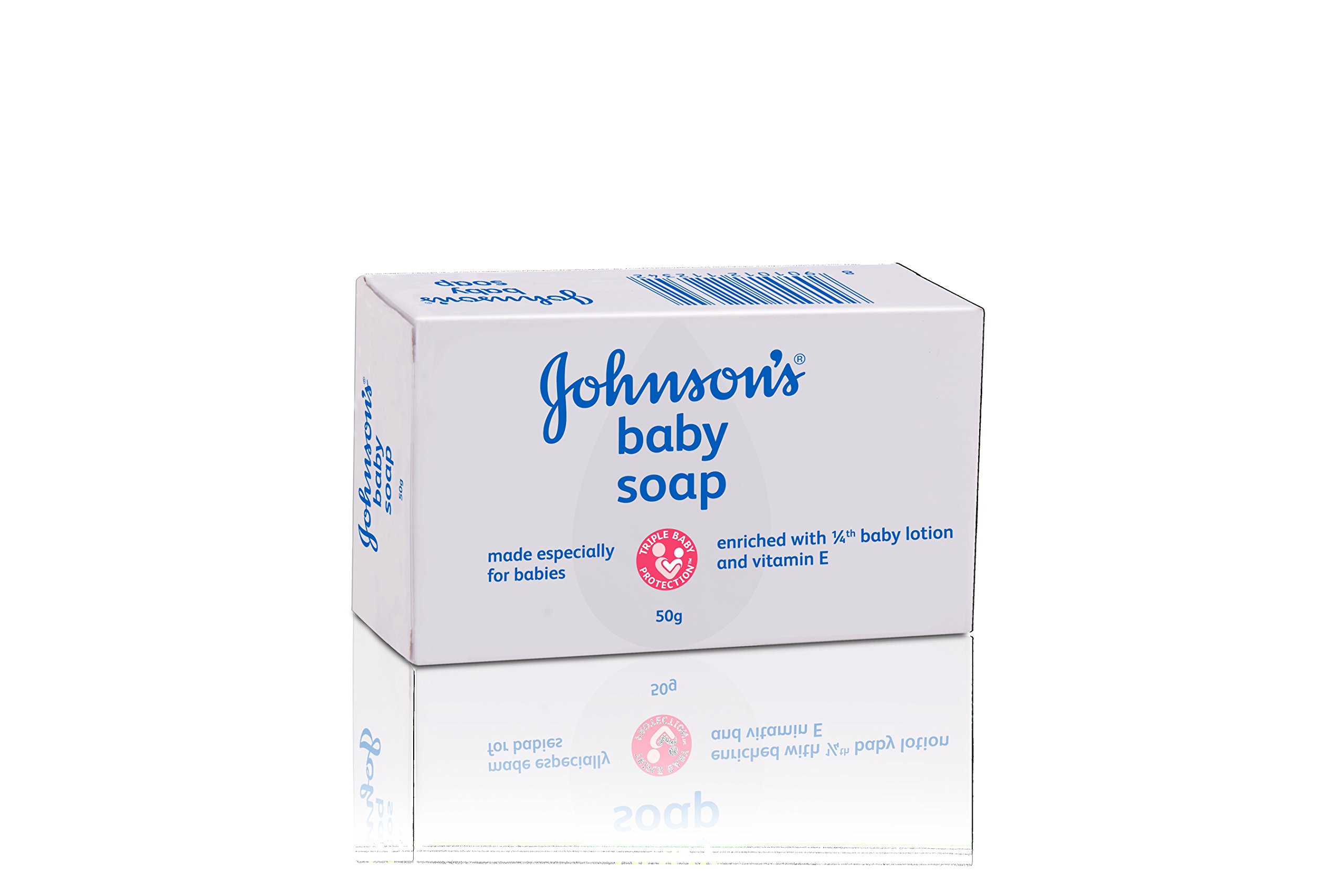Johnson's Baby Soap 50g | Gentle Moisturizing Baby Soap Bar with ¼ Baby Lotion & Vitamin E