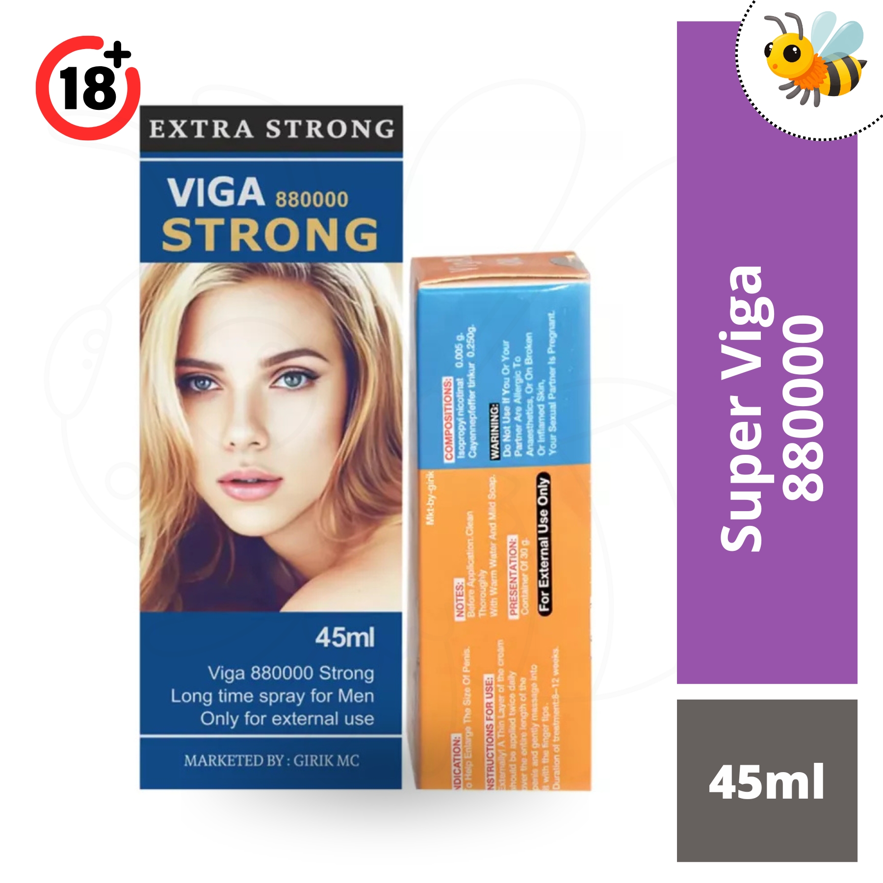 Super Viga 880000 Adult Personal Care Spray 45ml